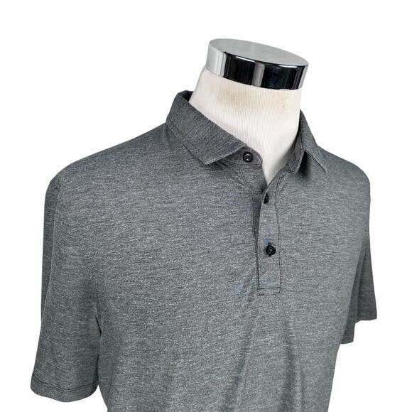 Lululemon Polo Shirt Men’s Large Gray Short Sleeve Performance Golf Pullover - Picture 2 of 9